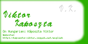 viktor kaposzta business card